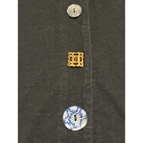 Soft Surroundings Cardigan Sweater Womens Sz‎ S Black Button Lagenlook 3/… - Picture 6 of 11